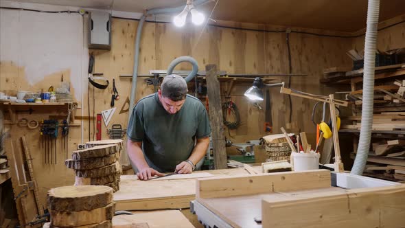 Male Carpenter Working at Carpentry