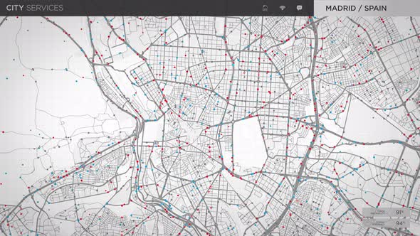 Futuristic network ui deals with the analysis of the virtual transportation map alt