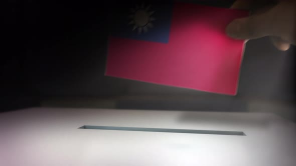 Compositing Hand Voting To Flag OF Taiwan