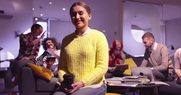 Portrait of a Young Businesswoman As a Team Leader Looking at Camera and Smiling