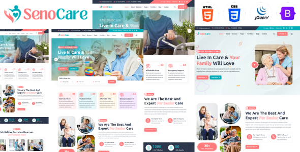 SenoCare – Senior And Elderly Care HTML5 Template – 0 Sold!