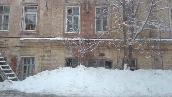 View of an Old Twostory Brick House