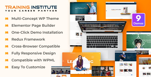 E learning - Education & Training Institute Elementor WordPress Theme with AI Blog Content Generator