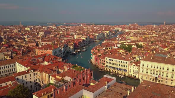 Aerial View of Venice and Its Grand Canal