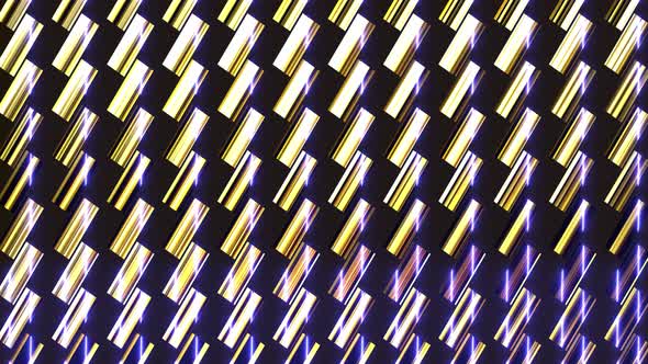 3 D Neon Line Geometric Background