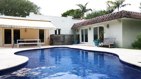 Flyover a Backyard Pool