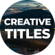 Creative Modern Titles - VideoHive Item for Sale
