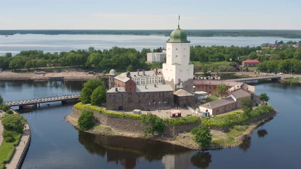 Aerial View of Vyborg Castle