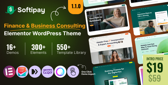 Softipay – Finance & Business Consulting WordPress Theme