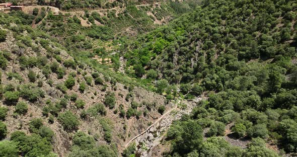 HE SPECTACULAR MEANCERA WATERFALL IN THE NORTH OF EXTREMADURA LANDSCAPED IN A NATURAL PLACEA WATERF