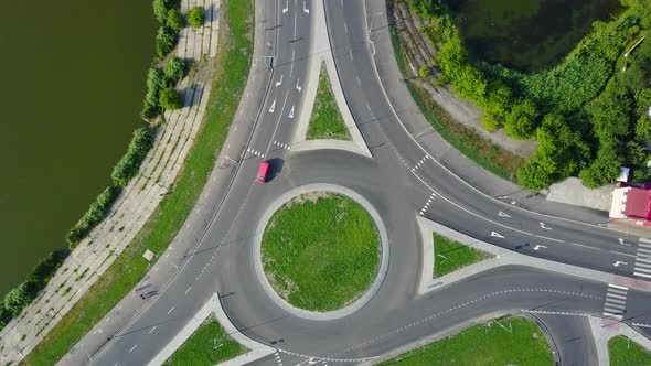 Circular Movement At The Traffic Intersection