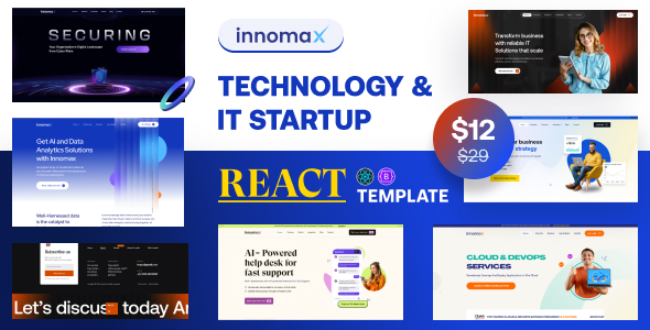 Innomax – Technology & IT Startup React Template – 0 Sold!