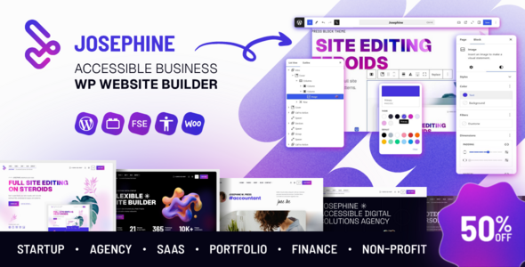 Josephine – Professional Services FSE WordPress Block Theme – 0 Sold!