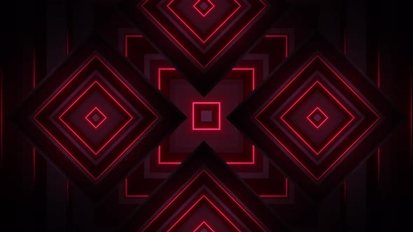 4k Red Neon Vj Pattern 10