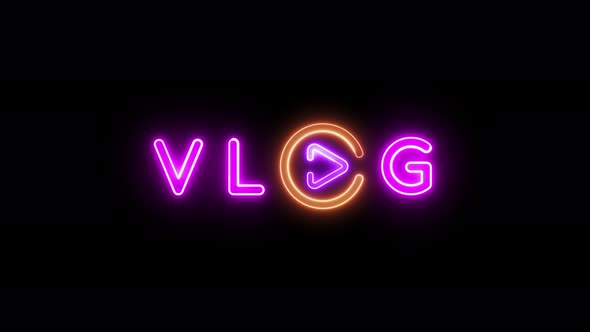 Vlog Neon Sign