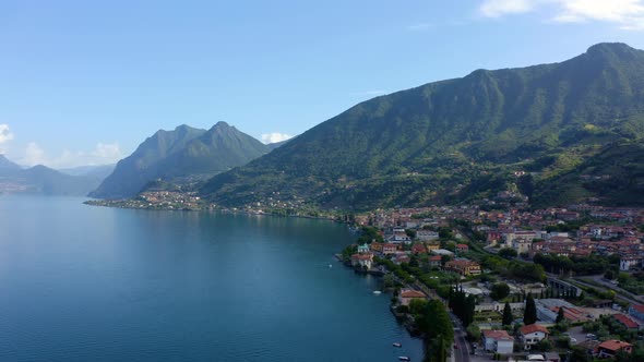 Panoramic view of the resort town of Garda the north of Italy.