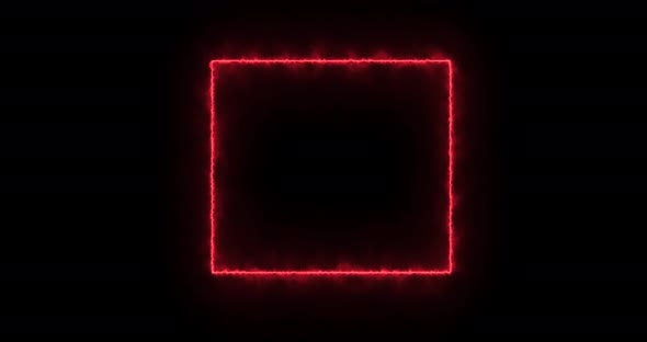 Fiery Red Rectangle on a Black Background