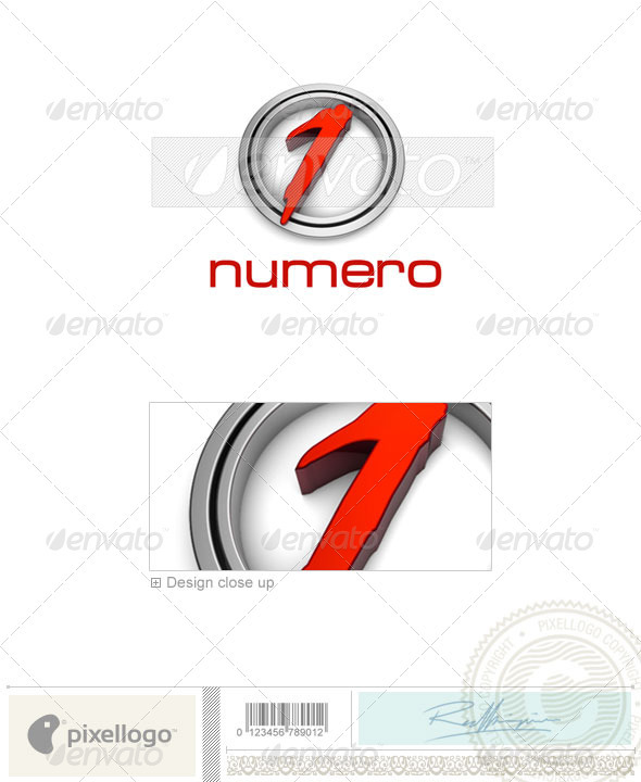 Numbers Logo - 3D-2