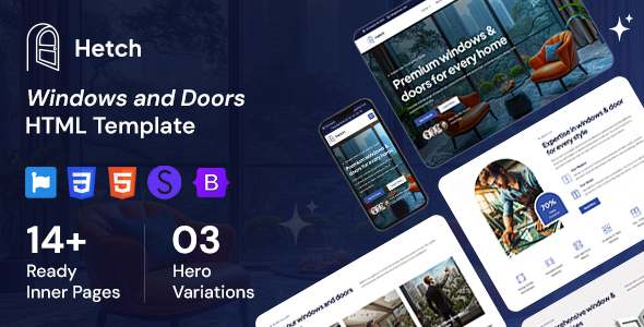 Hetch – Windows and Doors HTML Template – 0 Sold!