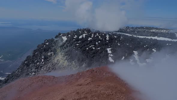 Caldera of Avachinsky Stratovolcano Also Known As Avacha Volcano