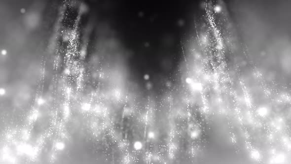 White Gray Dust Particles with Light Particles 4K