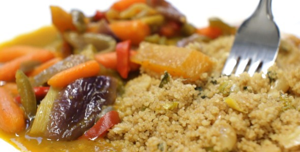 Traditional Indian Curry Ragout with Couscous
