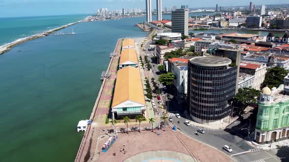 Brazil Northeast. Historic centre of downtown Recife, Pernambuco, Brazil.