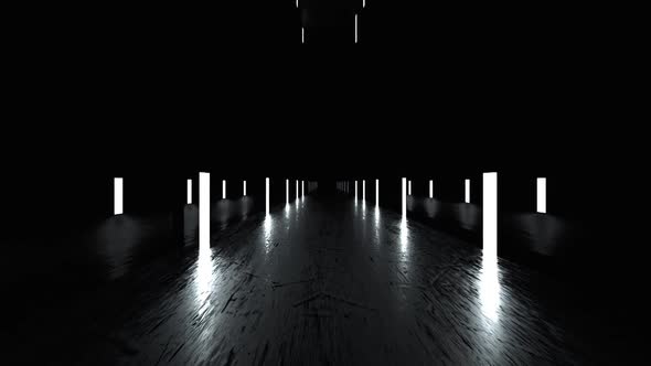 Black Room with Lights