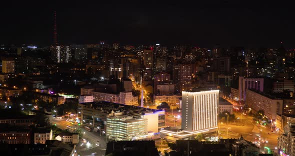 Night City Traffic. Kiev, Ukraine