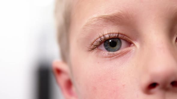 Close-up of young patient eye