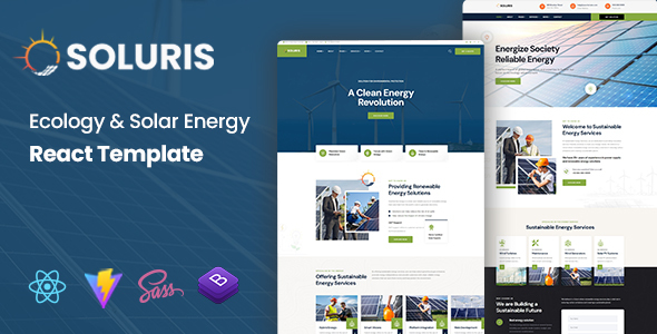 Soluris – Ecology & Solar Energy React Template – 0 Sold!