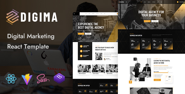 Digima – Creative Agency React Template – 0 Sold!