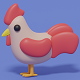Cartoon Lovely Chicken 3D model - 3DOcean Item for Sale