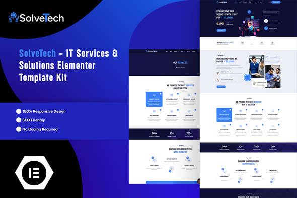 SolveTech – IT Services & Solutions Elementor Pro Template Kit – 0 Sold!