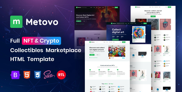 Metovo - NFT Marketplace HTML Template