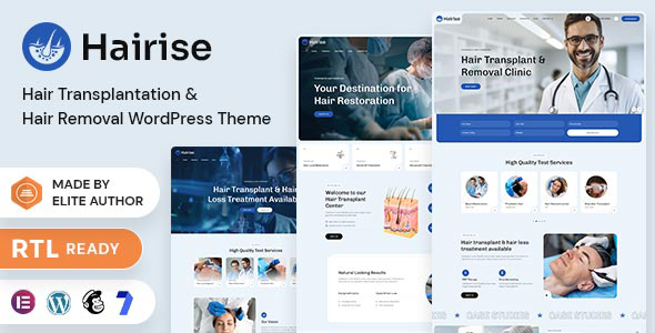 Hairise - Hair Transplantation and Hair Removal WordPress Theme