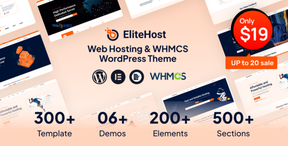 Elitehost - Webhosting & WHMCS WordPress Theme