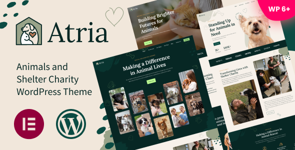 Atria - Animals & Shelter Charity WordPress Theme