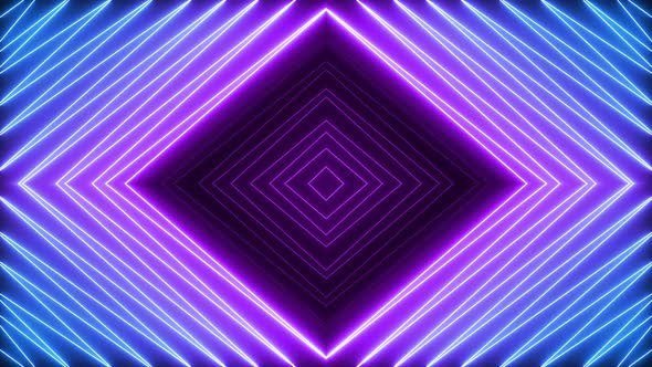 Animated zig zag neon light seamless loop modern motion graphics background