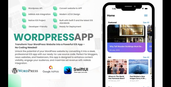 Blogs, News, Recipe iOS App – No Coding Needed! -Using WordPress API
