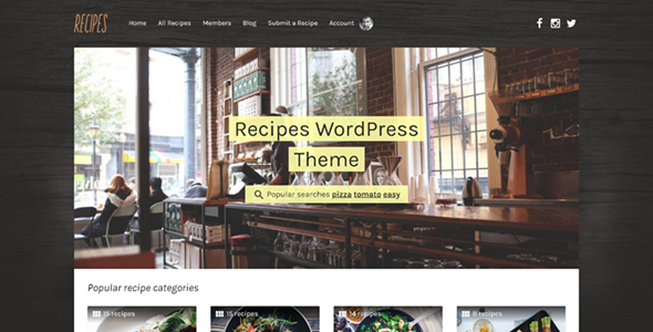 Recipes - WordPress Theme