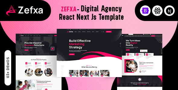 Zefxa- Digital Agency React Next Js Template – 0 Sold!