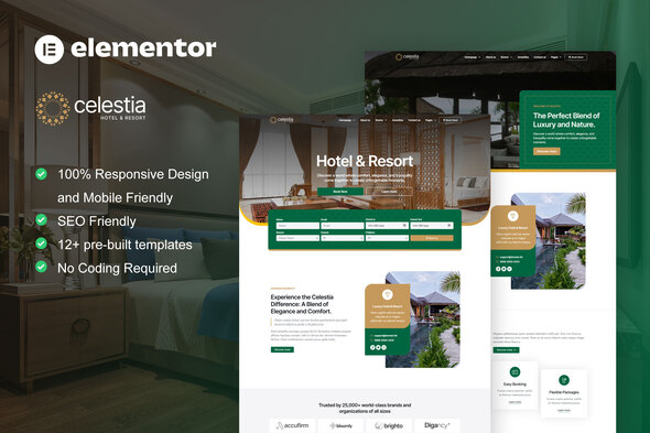 Calestia - Hotel & Resort Elementor Template Kit