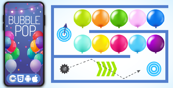 Thorn And Balloons - Bubble Pop - HTML5 Game, Construct 3