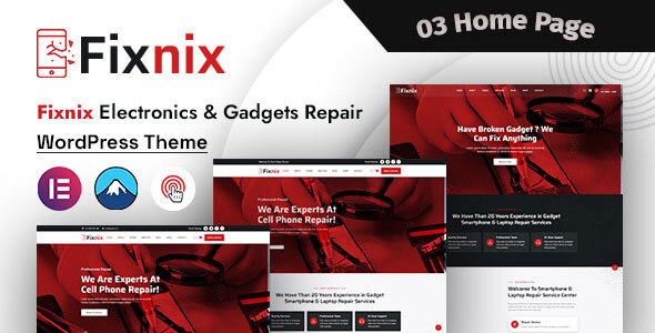 Fixnix – Electronics & Gadgets Repair WordPress Theme – 0 Sold!