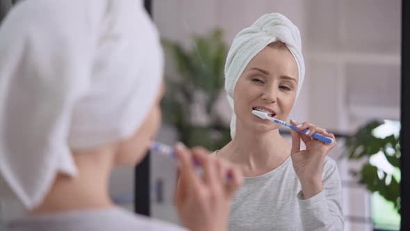 Female at Home Morning Routine