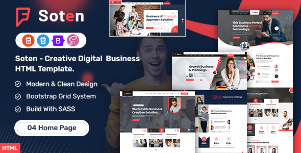 Soten – Creative Digital Business HTML5 Template – 0 Sold!