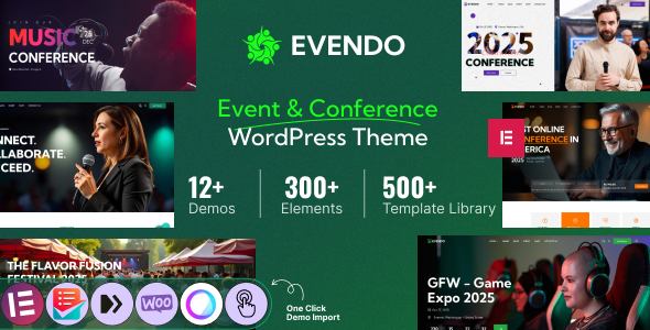 Evendo – Event & Conference WordPress Theme – 0 Sold!