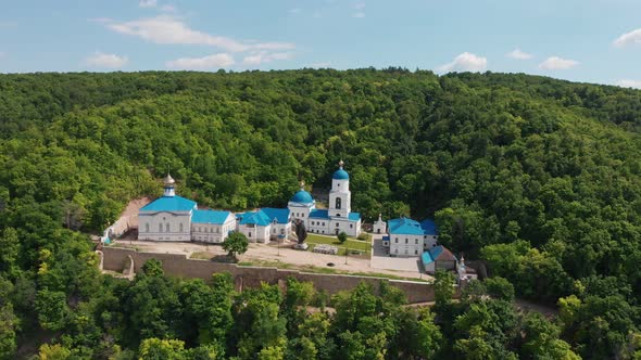 Makaryev Monastery in Russia Surrounded By Green Forest