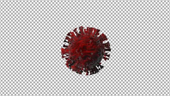 Corona Virus With Alpha Channel 4K